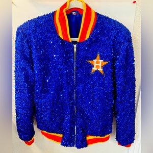 Houston Astros sequin bomber style jacket